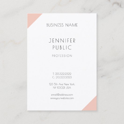 Moderne, minimale professionele Sjabloon Visitekaartje (Achterkant)