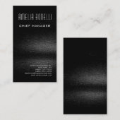 Moderne, minimale professionele speelruimte donker visitekaartje (Voorkant / Achterkant)