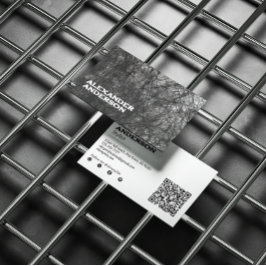 Moderne minimale professionele zwarte krabbel visitekaartje