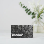 Moderne minimale professionele zwarte krabbel visitekaartje (Staand voorkant)