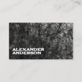 Moderne minimale professionele zwarte krabbel visitekaartje (Voorkant)