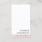 Moderne minimale QR-code blush roze wit verticaal Visitekaartje (Voorkant)