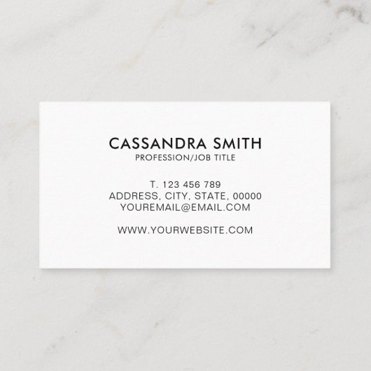 Moderne minimale QR Code Company Logo Visitekaartje (Achterkant)