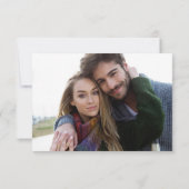 Moderne minimale QR Code Foto RSVP Card (Achterkant)