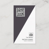Moderne minimale QR-code Logo sociale media Corpor Visitekaartje (Voorkant)