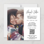 Moderne minimale QR-code & Photo All-in-One bruilo Magnetische Uitnodiging (Voorkant)