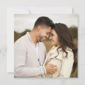 Moderne minimale QR-code Scannable Wedding Registr Kaart (Achterkant)