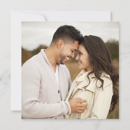 Moderne minimale QR-code Scannable Wedding Registr Kaart (Achterkant)