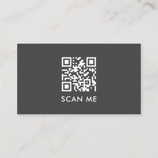 Moderne minimale QR-code voor sociale media Visitekaartje (Achterkant)