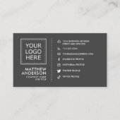 Moderne minimale QR-code voor sociale media Visitekaartje (Voorkant)