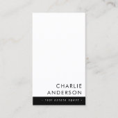 Moderne minimale QR-code zwart wit verticaal Visitekaartje (Voorkant)