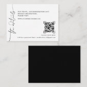 Moderne minimale QR-codescan | Weddengegevens Informatiekaartje (Voorkant / Achterkant)