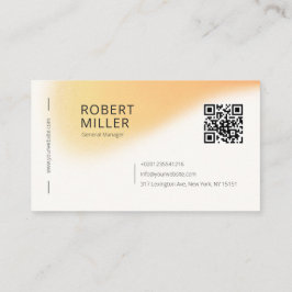 Moderne minimale QR-codeverloop vervagen ruis geel Visitekaartje