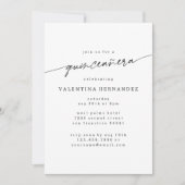 Moderne minimale Quinceanera verjaardagsfeestje fo Kaart (Voorkant)