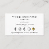 Moderne, minimale Red Heart Loyalty-kaart Visitekaartje (Achterkant)