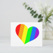 Moderne Minimale Regenboog Hart Briefkaart (Staand voorkant)