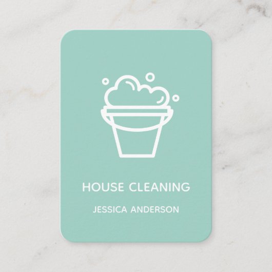 Moderne minimale reinigingsapparatuur voor Logo Bu Visitekaartje (Voorkant)