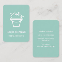 Moderne minimale reinigingsapparatuur voor Logo Bu Visitekaartje