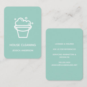 Moderne minimale reinigingsapparatuur voor Logo Bu Visitekaartje