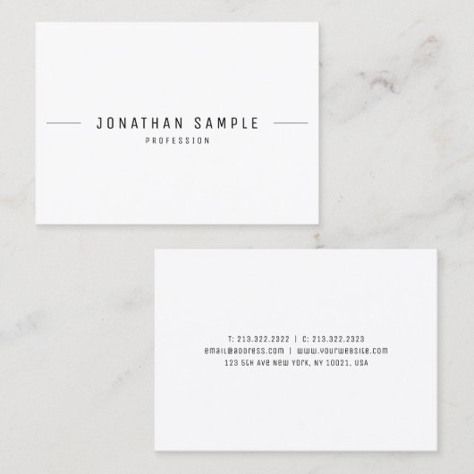 Moderne, minimale rendabele legante Sjabloon Visitekaartje (Voorkant / Achterkant)