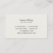 Moderne, minimale reserveluidspreker, zwart, eenvo visitekaartje (Achterkant)