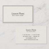 Moderne, minimale reserveluidspreker, zwart, eenvo visitekaartje (Voorkant / Achterkant)