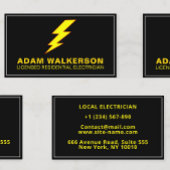 Moderne minimale residentiële elektricien, bliksem visitekaartje