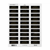 Moderne minimale retouradreslabels etiket (Full Sheet)