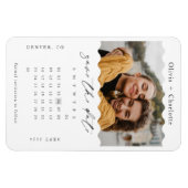 Moderne minimale retro golvende foto stijlvolle ka magneet (Horizontaal)