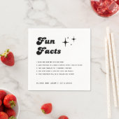 Moderne minimale retro leuke weetjes bruiloft servet (Insitu)