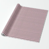 Moderne Minimale Retro Wavy Groen & Roze Streep Cadeaupapier (Uitgerold)