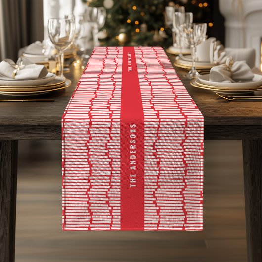 Moderne, minimale rode abstracte feestdag medium tafelloper