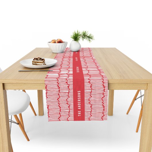 Moderne, minimale rode abstracte feestdag medium tafelloper