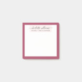 Moderne, minimale rode en zwarte elegante kalligra post-it® notes (Voorkant)