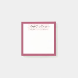 Moderne, minimale rode en zwarte elegante kalligra post-it® notes