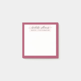 Moderne, minimale rode en zwarte elegante kalligra post-it® notes