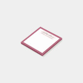 Moderne, minimale rode en zwarte elegante kalligra post-it® notes (Schuin)