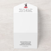 Moderne minimale rode kruis all in one uitnodiging (Buitenkant)