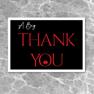 Moderne minimale rode lippen Ze is dertig jaar oud Bedankkaart