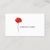 Moderne, minimale rode papaverbloemen. visitekaartje (Achterkant)