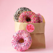 Moderne minimale rode roze typografie 16e verjaard ronde sticker