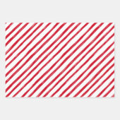 Moderne minimale rode strepen Vrolijke foto Kerstm Inpakpapier Vel (Voorkant)