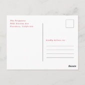 Moderne, minimale Rode Valentijnsdag-fotokaart Briefkaart (Achterkant)