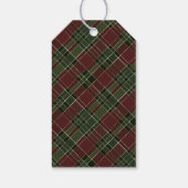 Moderne Minimale Rood & Groen Kerst Familie Foto Cadeaulabel (Achterkant)