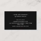 Moderne, minimale Roos Gold Glitter Simple Makeup Visitekaartje (Achterkant)