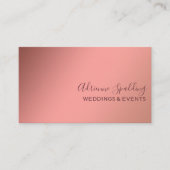 Moderne minimale Roos Gold Gradiënt Visitekaartje (Voorkant)