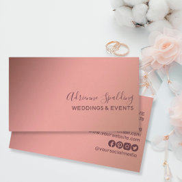 Moderne minimale Roos Gold Gradiënt Visitekaartje