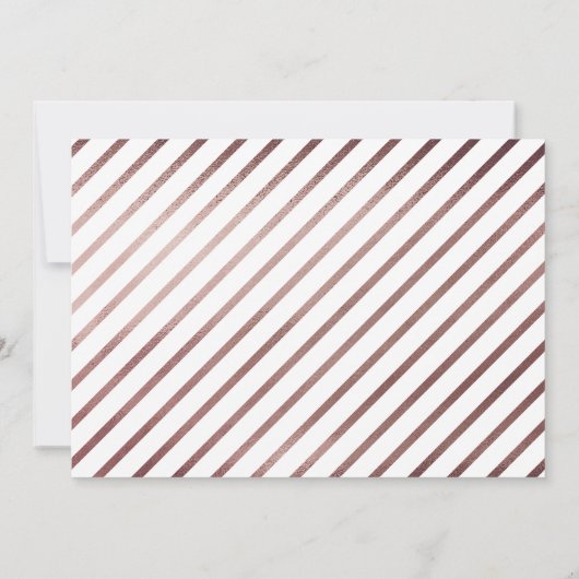 Moderne, minimale Roos Gold Simple Save the Date Kaart (Achterkant)