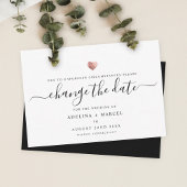 Moderne Minimale Roos Gold van het Manuscript VERA Save The Date