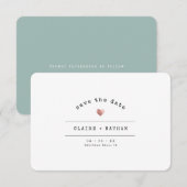 Moderne minimale Roos voor schrijfmachines Gold We Save The Date (Voorkant / Achterkant)